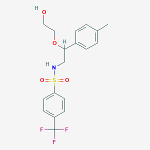 N-(2-(2-hydroxyethoxy)-2-(p-tolyl)ethyl)-4-(trifluoromethyl)benzenesulfonamide