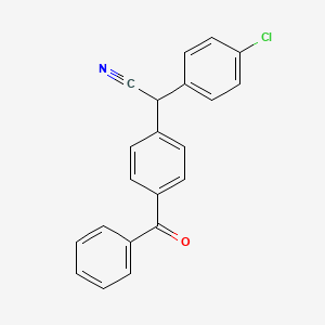 molecular formula C21H14ClNO B2649703 2-(4-苯甲酰苯基)-2-(4-氯苯基)乙腈 CAS No. 338965-23-4