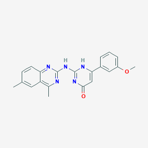 molecular formula C21H19N5O2 B264971 2-[(4,6-dimethylquinazolin-2-yl)amino]-6-(3-methoxyphenyl)-1H-pyrimidin-4-one 