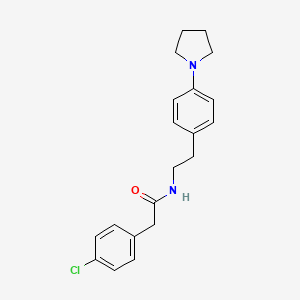 2-(4-chlorophenyl)-N-(4-(pyrrolidin-1-yl)phenethyl)acetamide