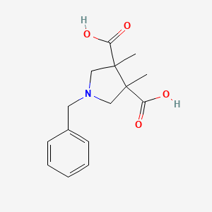 molecular formula C15H19NO4 B2649714 1-benzyl-3,4-dimethyl-pyrrolidine-3,4-dicarboxylic Acid CAS No. 885956-54-7