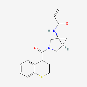 molecular formula C18H20N2O2S B2649729 N-[(1R,5S)-3-(3,4-Dihydro-2H-thiochromene-4-carbonyl)-3-azabicyclo[3.1.0]hexan-1-yl]prop-2-enamide CAS No. 2418618-59-2