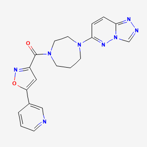 molecular formula C19H18N8O2 B2649733 (4-([1,2,4]Triazolo[4,3-b]pyridazin-6-yl)-1,4-diazepan-1-yl)(5-(pyridin-3-yl)isoxazol-3-yl)methanone CAS No. 2319635-83-9