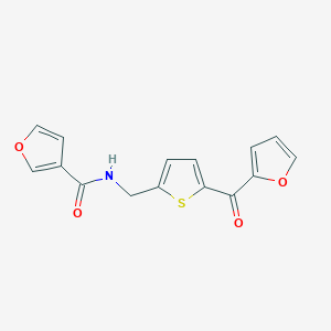 molecular formula C15H11NO4S B2649737 N-((5-(呋喃-2-羰基)噻吩-2-基)甲基)呋喃-3-甲酰胺 CAS No. 1797299-36-5