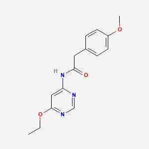 molecular formula C15H17N3O3 B2649744 N-(6-ethoxypyrimidin-4-yl)-2-(4-methoxyphenyl)acetamide CAS No. 1396851-64-1