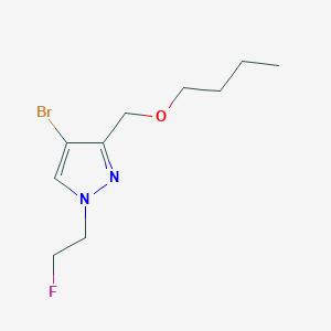 molecular formula C10H16BrFN2O B2649750 4-bromo-3-(butoxymethyl)-1-(2-fluoroethyl)-1H-pyrazole CAS No. 1856085-16-9