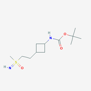 molecular formula C12H24N2O3S B2649752 Tert-butyl N-[3-[2-(methylsulfonimidoyl)ethyl]cyclobutyl]carbamate CAS No. 2567503-74-4