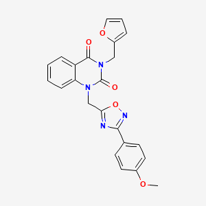3-(furan-2-ylmethyl)-1-((3-(4-methoxyphenyl)-1,2,4-oxadiazol-5-yl)methyl)quinazoline-2,4(1H,3H)-dione