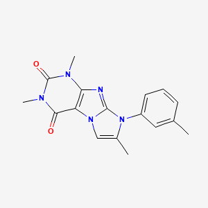 molecular formula C17H17N5O2 B2649756 1,3,7-trimethyl-8-(3-methylphenyl)-1H-imidazo[2,1-f]purine-2,4(3H,8H)-dione CAS No. 31488-10-5