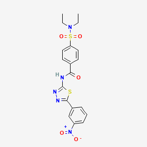 4-(diethylsulfamoyl)-N-[5-(3-nitrophenyl)-1,3,4-thiadiazol-2-yl]benzamide
