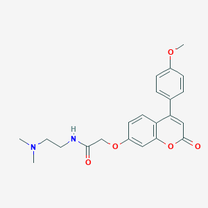 molecular formula C22H24N2O5 B264977 N-[2-(dimethylamino)ethyl]-2-{[4-(4-methoxyphenyl)-2-oxo-2H-chromen-7-yl]oxy}acetamide 
