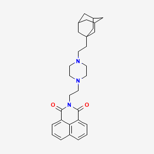 molecular formula C30H37N3O2 B2649771 2-(2-(4-(2-((3r,5r,7r)-金刚烷-1-基)乙基)哌嗪-1-基)乙基)-1H-苯并[de]异喹啉-1,3(2H)-二酮 CAS No. 2034569-69-0