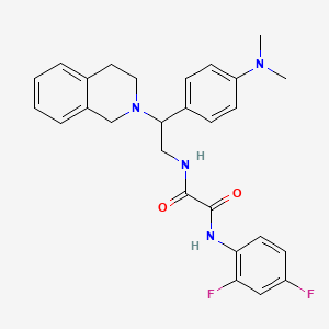 molecular formula C27H28F2N4O2 B2649775 N1-(2,4-二氟苯基)-N2-(2-(3,4-二氢异喹啉-2(1H)-基)-2-(4-(二甲氨基)苯基)乙基)草酰胺 CAS No. 941995-81-9