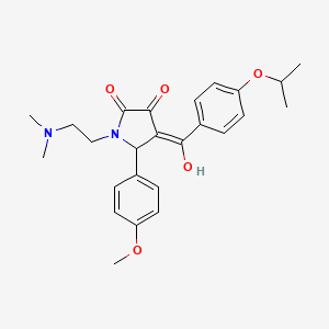 molecular formula C25H30N2O5 B2649778 1-(2-(dimethylamino)ethyl)-3-hydroxy-4-(4-isopropoxybenzoyl)-5-(4-methoxyphenyl)-1H-pyrrol-2(5H)-one CAS No. 384376-09-4