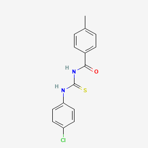 molecular formula C15H13ClN2OS B2649787 1-(4-Chlorophenyl)-3-(4-methylbenzoyl)thiourea CAS No. 133476-67-2