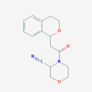 molecular formula C16H18N2O3 B2649803 4-[2-(3,4-Dihydro-1H-isochromen-1-yl)acetyl]morpholine-3-carbonitrile CAS No. 1436258-51-3