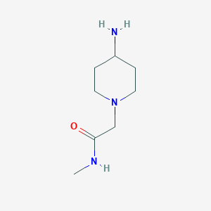 molecular formula C8H17N3O B2649804 2-(4-aminopiperidin-1-yl)-N-methylacetamide CAS No. 882562-53-0