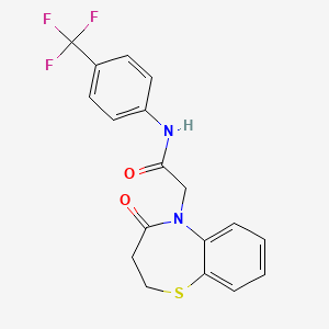 2-(4-oxo-3,4-dihydrobenzo[b][1,4]thiazepin-5(2H)-yl)-N-(4-(trifluoromethyl)phenyl)acetamide