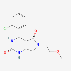 molecular formula C15H16ClN3O3 B2649828 4-(2-chlorophenyl)-6-(2-methoxyethyl)-3,4,6,7-tetrahydro-1H-pyrrolo[3,4-d]pyrimidine-2,5-dione CAS No. 878624-77-2