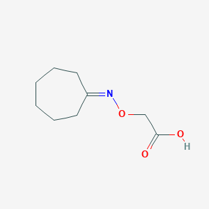 molecular formula C9H15NO3 B2649831 乙酸，2-[(环庚叉亚胺基)氧基]- CAS No. 1202-45-5