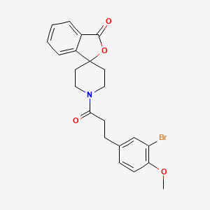 1'-[3-(3-Bromo-4-methoxyphenyl)propanoyl]spiro[2-benzofuran-3,4'-piperidine]-1-one
