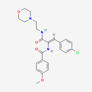 (2Z)-3-(4-chlorophenyl)-2-[(4-methoxyphenyl)formamido]-N-[2-(morpholin-4-yl)ethyl]prop-2-enamide