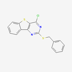 molecular formula C17H11ClN2S2 B2649839 Benzyl 4-chloro[1]benzothieno[3,2-d]pyrimidin-2-yl sulfide CAS No. 478029-84-4