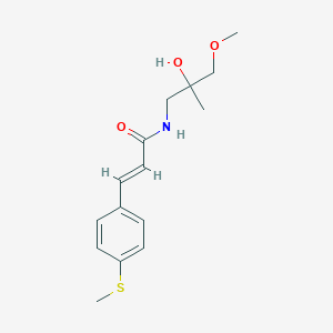 (E)-N-(2-hydroxy-3-methoxy-2-methylpropyl)-3-(4-(methylthio)phenyl)acrylamide