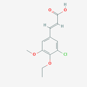 3-(3-Chloro-4-ethoxy-5-methoxyphenyl)prop-2-enoic acid