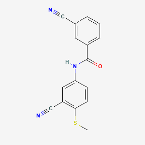 3-Cyano-N-(3-cyano-4-(methylsulfanyl)phenyl)benzenecarboxamide