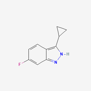 B2649880 3-Cyclopropyl-6-fluoro-1H-indazole CAS No. 1360956-36-0