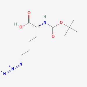 molecular formula C11H20N4O4 B2649904 (R)-2-(tert-Butoxycarbonylamino)-6-azidohexanoic acid CAS No. 1620410-04-9