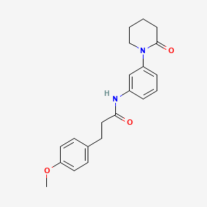 molecular formula C21H24N2O3 B2649907 3-(4-methoxyphenyl)-N-(3-(2-oxopiperidin-1-yl)phenyl)propanamide CAS No. 941978-95-6