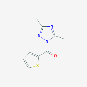 molecular formula C9H9N3OS B2649913 3,5-dimethyl-1-(thiophene-2-carbonyl)-1H-1,2,4-triazole CAS No. 712345-00-1