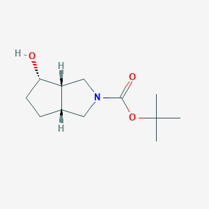 racemic-tert-butyl (3aS*,4S*,6aR*)-4-hydroxyhexahydrocyclopenta[c]pyrrole-2(1H)-carboxylate