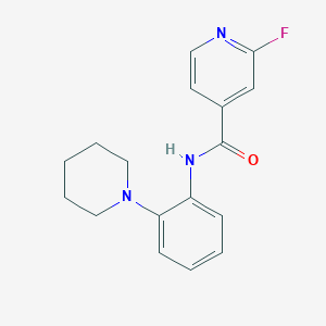 2-fluoro-N-[2-(piperidin-1-yl)phenyl]pyridine-4-carboxamide