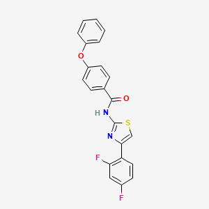 molecular formula C22H14F2N2O2S B2649933 N-(4-(2,4-difluorophenyl)thiazol-2-yl)-4-phenoxybenzamide CAS No. 954007-40-0