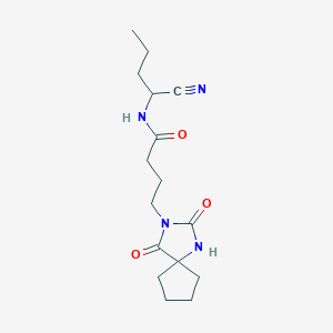 N-(1-cyanobutyl)-4-{2,4-dioxo-1,3-diazaspiro[4.4]nonan-3-yl}butanamide