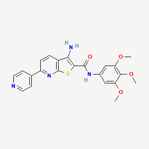 B2649938 3-amino-6-pyridin-4-yl-N-(3,4,5-trimethoxyphenyl)thieno[2,3-b]pyridine-2-carboxamide CAS No. 445267-51-6