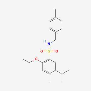 2-ethoxy-4-methyl-N-[(4-methylphenyl)methyl]-5-(propan-2-yl)benzene-1-sulfonamide
