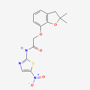 2-((2,2-dimethyl-2,3-dihydrobenzofuran-7-yl)oxy)-N-(5-nitrothiazol-2-yl)acetamide