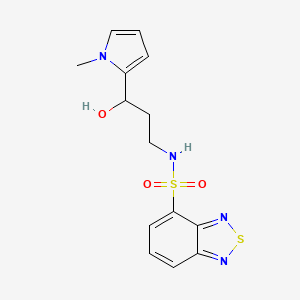 N-(3-hydroxy-3-(1-methyl-1H-pyrrol-2-yl)propyl)benzo[c][1,2,5]thiadiazole-4-sulfonamide