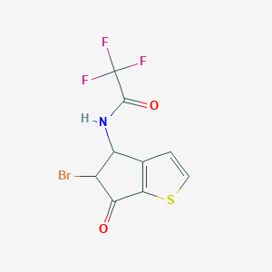 N-(5-bromo-6-oxo-5,6-dihydro-4H-cyclopenta[b]thiophen-4-yl)-2,2,2-trifluoroacetamide