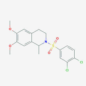 molecular formula C18H19Cl2NO4S B264996 2-[(3,4-Dichlorophenyl)sulfonyl]-6,7-dimethoxy-1-methyl-1,2,3,4-tetrahydroisoquinoline 