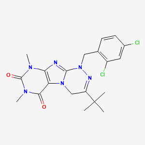 3-(tert-butyl)-1-(2,4-dichlorobenzyl)-7,9-dimethyl-7,9-dihydro-[1,2,4]triazino[3,4-f]purine-6,8(1H,4H)-dione