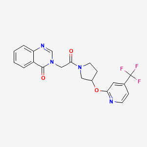 3-(2-oxo-2-(3-((4-(trifluoromethyl)pyridin-2-yl)oxy)pyrrolidin-1-yl)ethyl)quinazolin-4(3H)-one
