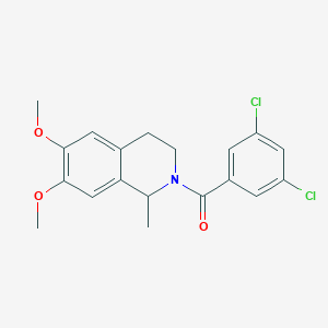 molecular formula C19H19Cl2NO3 B264997 (3,5-dichlorophenyl)(6,7-dimethoxy-1-methyl-3,4-dihydroisoquinolin-2(1H)-yl)methanone 