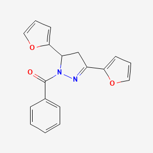 1-benzoyl-3,5-di(2-furyl)-4,5-dihydro-1H-pyrazole