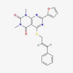 5-(cinnamylthio)-7-(furan-2-yl)-1,3-dimethylpyrimido[4,5-d]pyrimidine-2,4(1H,3H)-dione