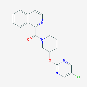 molecular formula C19H17ClN4O2 B2649991 (3-((5-Chloropyrimidin-2-yl)oxy)piperidin-1-yl)(isoquinolin-1-yl)methanone CAS No. 2034475-58-4